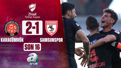 Ziraat Türkiye Kupası: Fatih Karagümrük: 2 - Samsunspor: 1